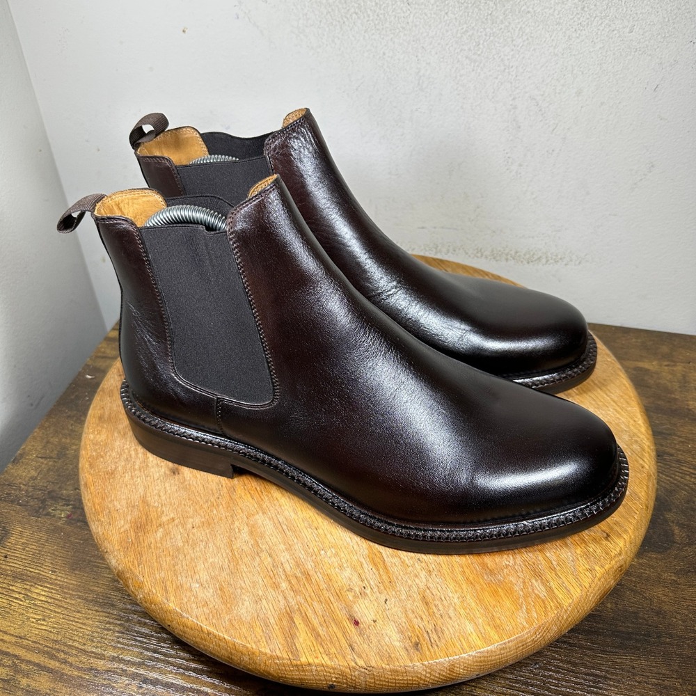 Beckett Simonon Bolton Chelsea Boots Dark Brown Leather Mens 9.5 Blake Stitch
